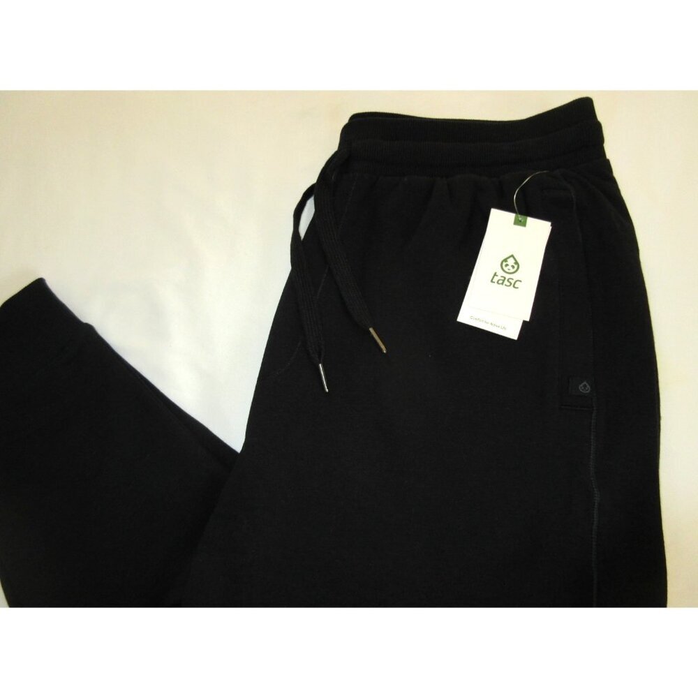 Tasc Performance Men's Varsity Fleece French Terry Jogger Pants Black NWT - Picture 12 of 13
